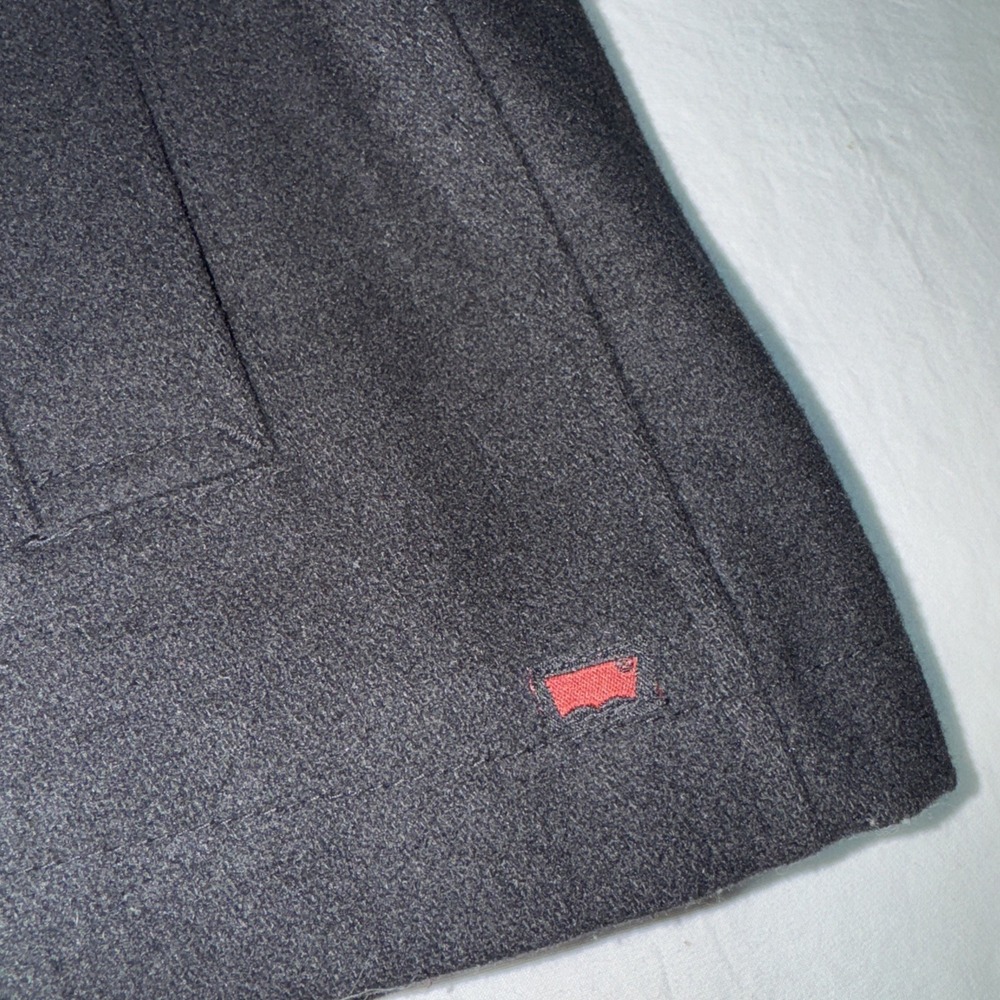 Vintage Levi's Chore Jacket Men's Large Wool Quilted Field Coat Barn Utility Blk - Picture 9 of 10